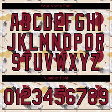 Laden Sie das Bild in den Galerie-Viewer, Custom Cream Crimson-Black 3D Pattern Design Animal Crane Performance T-Shirt