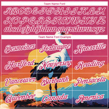 Load image into Gallery viewer, Custom Neon Pink White 3D Pattern Design Animal Crane Performance T-Shirt