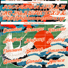 Загрузить изображение в средство просмотра галереи, Custom Black Orange-White 3D Pattern Design Animal Crane Performance T-Shirt