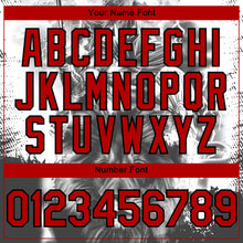 Charger l'image dans la galerie, Custom White Red-Black 3D Pattern Design Animal Lion Authentic Baseball Jersey