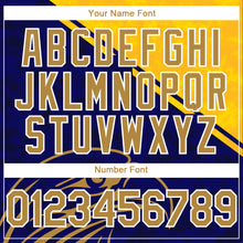 Load image into Gallery viewer, Custom Yellow Old Gold-Navy 3D Pattern Design Animal Eagle Authentic Baseball Jersey