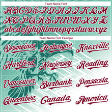 Load image into Gallery viewer, Custom Teal Crimson-White 3D Pattern Design Animal Eagle Authentic Baseball Jersey