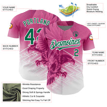 Load image into Gallery viewer, Custom Pink Kelly Green-White 3D Pattern Design Animal Eagle Authentic Baseball Jersey