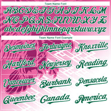 Load image into Gallery viewer, Custom Pink Kelly Green-White 3D Pattern Design Animal Eagle Authentic Baseball Jersey