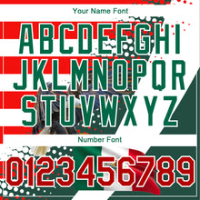 Загрузить изображение в средство просмотра галереи, Custom White Red-Kelly Green 3D Mexico Authentic Baseball Jersey