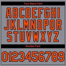 Laden Sie das Bild in den Galerie-Viewer, Custom Gray Orange Black-Camo 3D Pattern Design Authentic Baseball Jersey