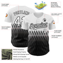 Load image into Gallery viewer, Custom White Black 3D Pattern Design Lines Authentic Baseball Jersey