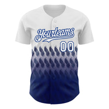 Загрузить изображение в средство просмотра галереи, Custom White Royal 3D Pattern Design Lines Authentic Baseball Jersey