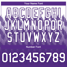 Load image into Gallery viewer, Custom White Purple 3D Pattern Design Lines Authentic Baseball Jersey