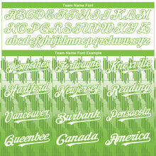 Laden Sie das Bild in den Galerie-Viewer, Custom White Neon Green 3D Pattern Design Lines Authentic Baseball Jersey