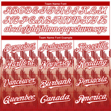 Charger l'image dans la galerie, Custom White Red 3D Pattern Design Lines Authentic Baseball Jersey
