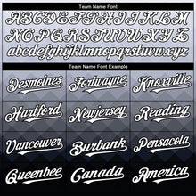 Laden Sie das Bild in den Galerie-Viewer, Custom Gray White-Black 3D Pattern Design Gradient Square Shape Authentic Baseball Jersey