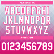 Laden Sie das Bild in den Galerie-Viewer, Custom Gray White-Pink 3D Pattern Design Gradient Square Shape Authentic Baseball Jersey