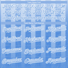 Laden Sie das Bild in den Galerie-Viewer, Custom White Light Blue 3D Pattern Design Stripes Authentic Baseball Jersey