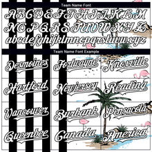 Загрузить изображение в средство просмотра галереи, Custom White Black 3D Pattern Design Tropical Hawaii Palm Trees Authentic Baseball Jersey