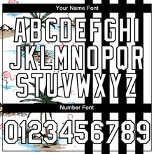 Загрузить изображение в средство просмотра галереи, Custom White Black 3D Pattern Design Tropical Hawaii Palm Trees Authentic Baseball Jersey