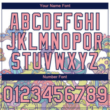 Загрузить изображение в средство просмотра галереи, Custom White Medium Pink-Navy 3D Pattern Design Colorful Flowers And Mushrooms Psychedelic Hallucination Authentic Baseball Jersey