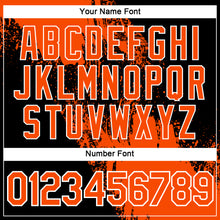 Загрузить изображение в средство просмотра галереи, Custom Orange Black-White 3D Pattern Design Abstract Brush Stroke Performance T-Shirt