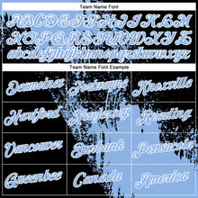 Загрузить изображение в средство просмотра галереи, Custom Light Blue Black-White 3D Pattern Design Abstract Brush Stroke Performance T-Shirt