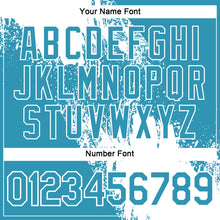 Load image into Gallery viewer, Custom White Panther Blue 3D Pattern Design Abstract Brush Stroke Performance T-Shirt