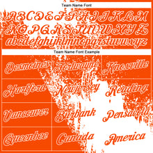 Load image into Gallery viewer, Custom White Orange 3D Pattern Design Abstract Brush Stroke Performance T-Shirt