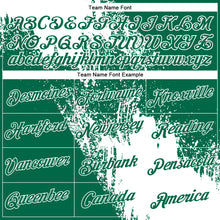 Load image into Gallery viewer, Custom White Kelly Green 3D Pattern Design Abstract Brush Stroke Performance T-Shirt