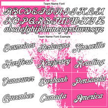 Загрузить изображение в средство просмотра галереи, Custom Pink White-Black 3D Pattern Design Abstract Brush Stroke Performance T-Shirt
