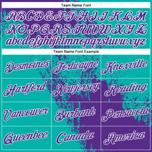 Загрузить изображение в средство просмотра галереи, Custom Purple Aqua-White 3D Pattern Design Abstract Brush Stroke Performance T-Shirt