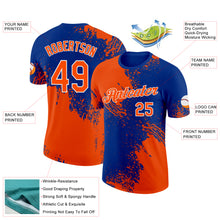 Загрузить изображение в средство просмотра галереи, Custom Orange Royal-White 3D Pattern Design Abstract Brush Stroke Performance T-Shirt