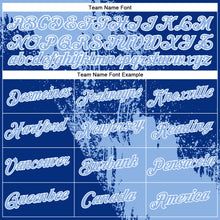 Load image into Gallery viewer, Custom Light Blue Royal-White 3D Pattern Design Abstract Brush Stroke Performance T-Shirt