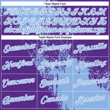 Загрузить изображение в средство просмотра галереи, Custom Light Blue Purple-White 3D Pattern Design Abstract Brush Stroke Performance T-Shirt