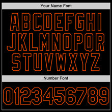 Load image into Gallery viewer, Custom Black Orange 3D Pattern Design Abstract Splatter Texture Authentic Baseball Jersey