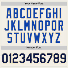 Загрузить изображение в средство просмотра галереи, Custom Cream Navy-Thunder Blue 3D Pattern Design Confetti Authentic Baseball Jersey