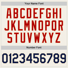 Загрузить изображение в средство просмотра галереи, Custom Cream Navy-Red 3D Pattern Design Confetti Authentic Baseball Jersey