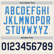 Загрузить изображение в средство просмотра галереи, Custom Cream Navy-Electric Blue 3D Pattern Design Confetti Authentic Baseball Jersey