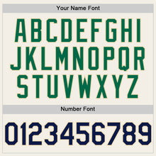 Загрузить изображение в средство просмотра галереи, Custom Cream Navy-Kelly Green 3D Pattern Design Confetti Authentic Baseball Jersey