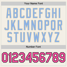 Charger l'image dans la galerie, Custom Cream Pink Black-Light Blue 3D Pattern Design Confetti Authentic Baseball Jersey