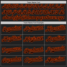 Load image into Gallery viewer, Custom Black Orange 3D Pattern Design Confetti Authentic Baseball Jersey