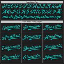 Load image into Gallery viewer, Custom Black Aqua-Pink 3D Pattern Design Confetti Authentic Baseball Jersey