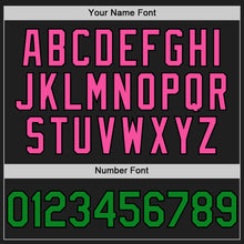 Загрузить изображение в средство просмотра галереи, Custom Black Grass Green-Pink 3D Pattern Design Confetti Authentic Baseball Jersey