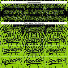 Laden Sie das Bild in den Galerie-Viewer, Custom Black Neon Green 3D Pattern Design Abstract Wave Authentic Baseball Jersey