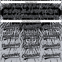 Load image into Gallery viewer, Custom Black Gray 3D Pattern Design Abstract Wave Authentic Baseball Jersey