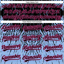 Laden Sie das Bild in den Galerie-Viewer, Custom Black Light Blue-Pink 3D Pattern Design Abstract Wave Authentic Baseball Jersey