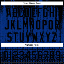 Load image into Gallery viewer, Custom Royal Black 3D Pattern Design Abstract Shape Authentic Baseball Jersey