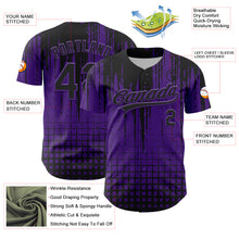 Загрузить изображение в средство просмотра галереи, Custom Purple Black 3D Pattern Design Abstract Shape Authentic Baseball Jersey