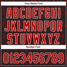 Load image into Gallery viewer, Custom Black Red-White 3D Pattern Design Abstract Tiger And Zebra Authentic Baseball Jersey