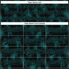 Загрузить изображение в средство просмотра галереи, Custom Black Teal 3D Pattern Design Halftone Dots Authentic Baseball Jersey