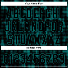 Загрузить изображение в средство просмотра галереи, Custom Black Teal 3D Pattern Design Halftone Dots Authentic Baseball Jersey