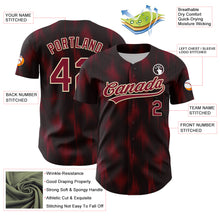 Charger l'image dans la galerie, Custom Black Crimson-Cream 3D Pattern Design Halftone Dots Authentic Baseball Jersey