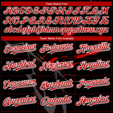 Laden Sie das Bild in den Galerie-Viewer, Custom Black Red-White 3D Pattern Design Lightning Authentic Baseball Jersey